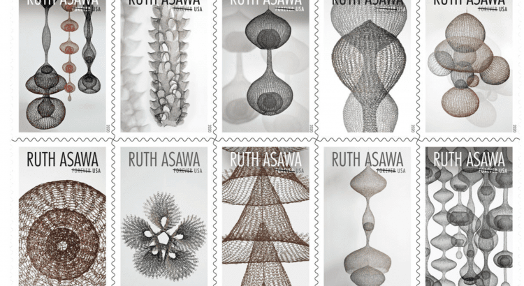 Roundup of Ruth Asawa stamps from the USPS