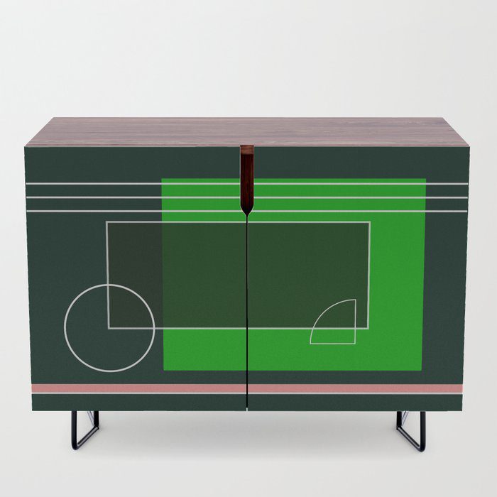 Green graphic design credenza by design-a-day artist macro.baby.