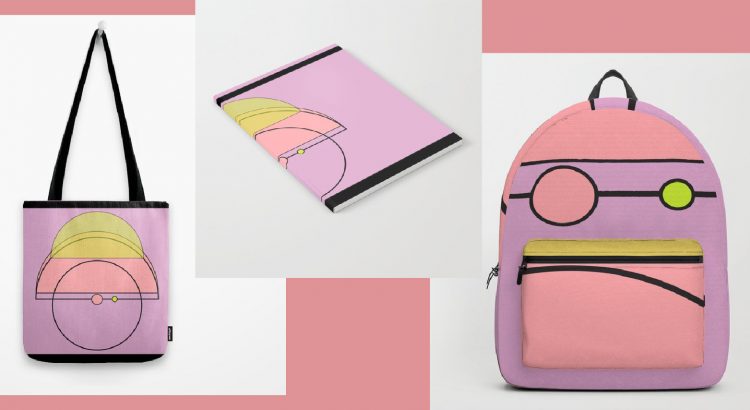 Matching totebag, notebook, and bookbag by macro.baby